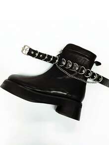 Stylish Gothic-Style Shoe Accessory Made Of Pu Material Detachable And Adjustable In Size Suitable For Daily Wear And Festive Use - Black - View 6