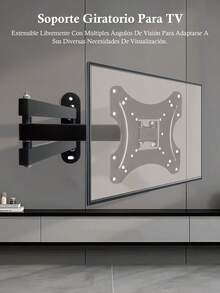Soporte de TV universal extraíble de 14 a 42 pulgadas, soporte de TV giratorio, brazo para colgar, adecuado para TV, montaje en pared para monitor - Negro - Ver 3