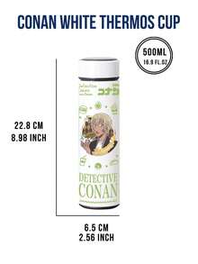 Detective Conan Amuro Toru 316 Stainless Steel Insulated Cup (500ML) – Fresh Green-Themed Anime Tumbler, Versatile Triple Identity-Style Amuro Toru Print + Food Pattern Decor, Long-Lasting Heat & 科Collectible, Ideal Gift for Amuro Toru Fans (Great for Birthdays/Anime Merch Exchanges/Cafe-Themed Gifting) - 柯南長白保溫杯04 - 查看 2