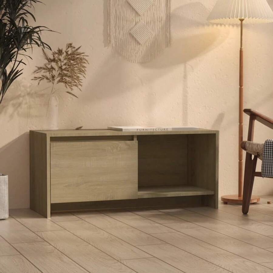 Mobile porta TV vidaXL Sonoma rovere 90 x 35 x 40 cm in legno composito - Cammello - Visualizzare 1