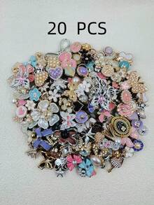 [Quantity] Pcs/Set Assorted Resin Cartoon Design Shoe Charms, Fashion Cute Decorative Accessories For Slippers, Sandals, Clogs, DIY Shoes, Birthday Gift, Party Favors (Random Styles) - Multicolor - View 4