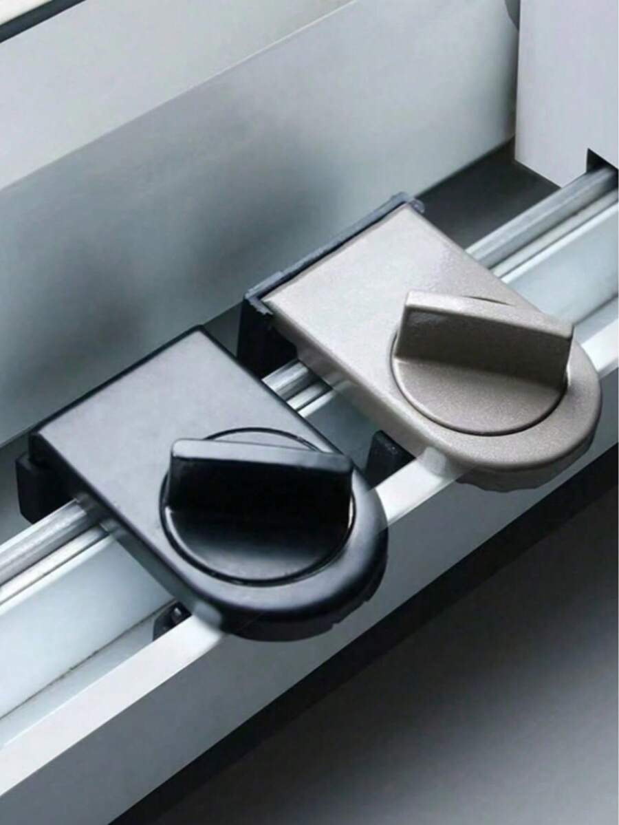 1pc Aluminum Alloy Sliding Door & Window Lock, With Anti-Pinch, Anti-Theft, Anti-Fall Functions And Safety Lock