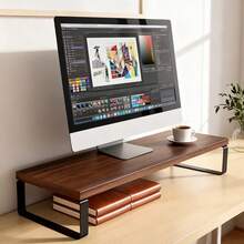 显示器支架，台式电脑办公桌增高架，收纳整理架 - 彩色 - 查看 7