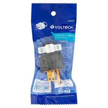 Volteck CLR-A, Clavija industrial reforzada, 2 polos, 3 hilos, 15A, 125V - 2 polos + tierra - Ver 8