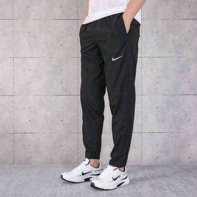  Nike Essential Long Drawstring Running & Casual Pants, Unisex, Black Color, BV4834-010