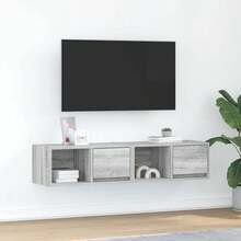 Meuble TV vidaXL, 2 pièces, gris Sonoma, 60 x 31 x 25,5 cm, bois d'ingénierie - Camel - Voir 1