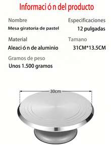 1 Piece Aluminum Alloy Cake Turntable, 12 Inch, Non-Slip Rotating Dessert Display Stand, Cake Decorating Tools, Baking Tools, Kitchen Tools, Kitchen Accessories - Multicolor - View 11