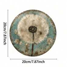 1pc Vintage Dandelion Metal Wall Art 8x8 Inch, Rustic Iron Sign Retro 2D Printing, Durable Indoor Outdoor Decor For Home Bar Caf - Nhiều màu - Xem 5