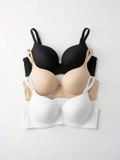 Kit 03 Sutiãs Reforçados com Bojo: Sustentação, Estilo e Bem-Estar