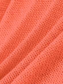 Solid Colour Sexy Stacked V Neck Backless Knit Mini Dress 2025 Women Summer Sleeveless Beach Cover Up Vacation Outfit - Màu Cam san hô - Xem 6