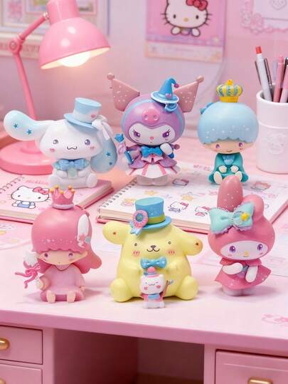 三丽鸥2025“梦想系列”收藏手办——酷洛米、肉桂卷、美乐蒂和布丁狗！可爱迷人的设计，经久耐用的材质，精湛的工艺——完美点缀家居书架、桌面、动漫收藏、卧室装饰和客厅摆设！是送给三丽鸥粉丝、动漫收藏家以及所有喜爱可爱装饰人士的绝佳生日、圣诞节、复活节和节日礼物！