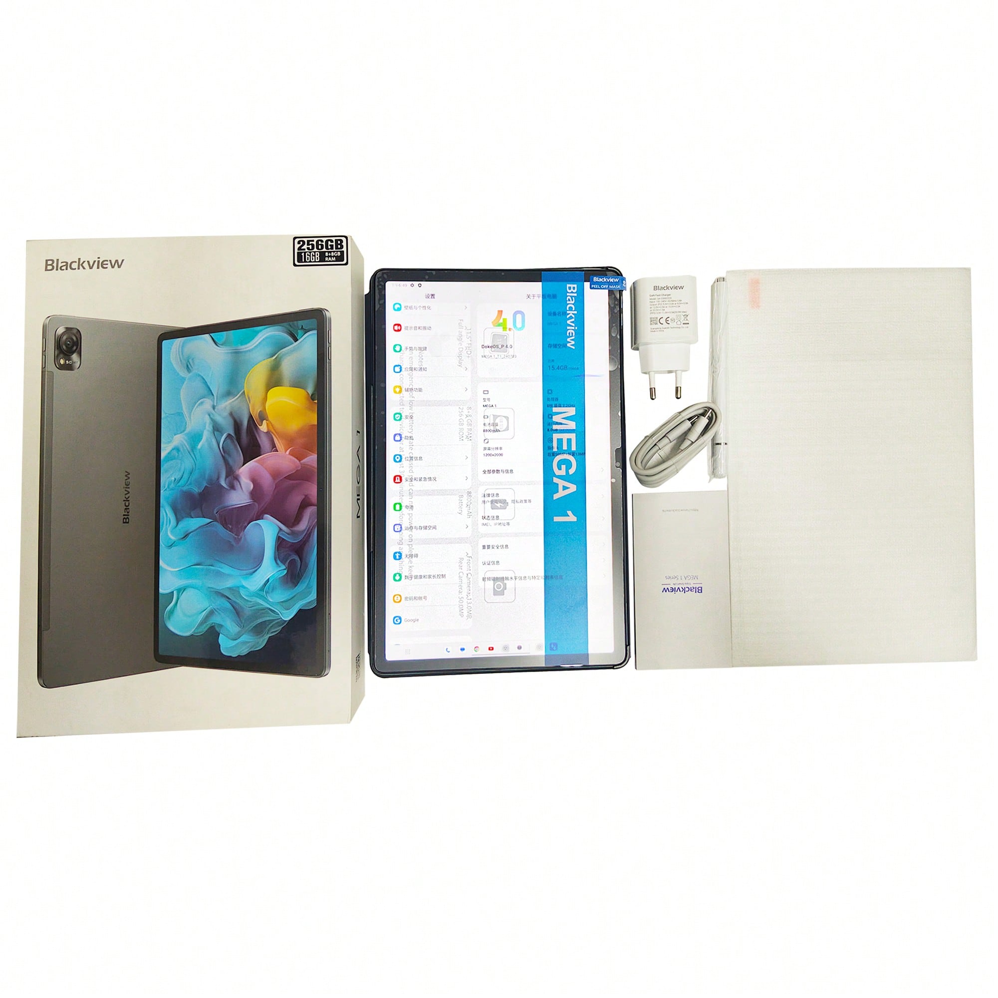 BLACKVIEW Tablet Mega 1 Global Version 8GB+256GB,Free Stylus Pen, 11.5-Inch Tablet , 2.4K FHD+ IPS Display,50 MP Rear Camera, Octa-Core MediaTek G99 ,Up To 1TB TF Expansion, Doke OS_P 4.0 Based On Android , 8800mAh Battery 33W Fast Charging,Support SIM Card