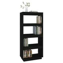 Libreria/divisorio vidaXL, nero, 60x35x135 cm, in pino massello. - Cammello - Visualizzare 4