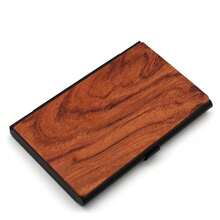 Lennik 1pc Custom Name Wooden Metal Business Cardcase Laser Engrave Company Text Number Card Box Christmas Day Gifts - Multicolor - View 26