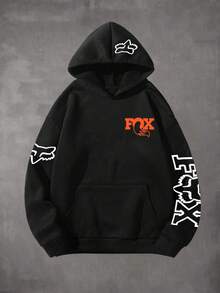 Hoodies Printed With Yamahaa And Fox Racing, Comfortable, Soft, Breathable Pullover, Retro And Street Style, Motocore, FOX Racing Motorcycle Element Hoodie, Fox Racing Monster Energy Clothing, Autumn And Winter Long Sleeved Hoodie Double-Sided Printing (250g Polyester Fiber), Classic Hot Selling Yamahaa Print Pattern, Suitable For Men And Women, Casual Hip-Hop Version Top, Racing Enthusiasts, Mens Hoodies,Men Gifts - 黑色 - 查看 2