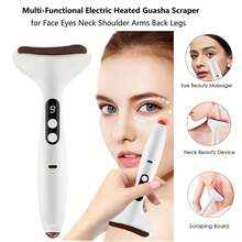 1500mAh Multi-Functional Electric Heating Gua Sha Board Body Massager With Red Sandstone For Face & Eye, High Vibration Facial Lifting & Firming Device - Multicolor - View 13
