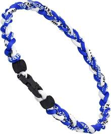 6 collares de béisbol de 18 pulgadas, 3 cuerdas trenzadas, collar de tornado, collar deportivo, collares de béisbol de titanio para fanáticos del deporte - Estilo C - Ver 13