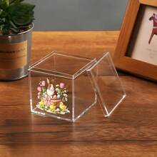 Easter Bunny Gift Box - Transparent Acrylic Display Box With Lid, Vintage Decorated Eggs, Multi-Purpose Gift Box Suitable For Candy, Home & Office Decor, Party, Birthday, Wedding Gifts, And Small Gift Packaging, Easter Party Favors - Multicolor - View 4