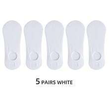 5/10 Pairs Men's Summer Invisible Socks Silicone Non-Slip No-Show Boat Socks Casual Breathable Solid Thin Low Cut Socks (Without Cardboard)