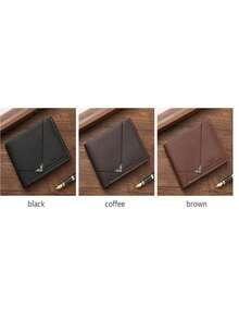 1/3pcs Men's Wallet,Men's Wallet,Men Wallet,Men Gifts,Wallets For Man, Lightweight Luxury Business PU Short Wallets With Large Capacity Multi Card Slots And Coin Pocket Portable Document Holder With Transparent Photo Slot Slim Minimalist Bifold Design Ideal Gift For Father's Day Birthday Stylish Soft Wallet For Young Men And Couples(Average Code 1PC Color Random) - Multicolor - View 7