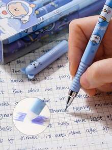 66pcs Cute Animal Park Erasable Gel Pens, With Blue Ink Refills, Various High-Quality Designs, Built-In Eraser, Smooth 0.5mm Ballpoint, Student & Holiday Gift - Sets - View 3