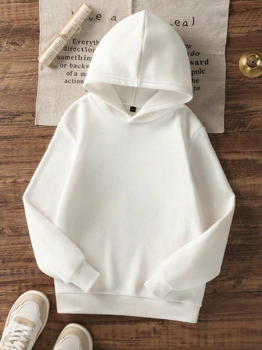 Boys' Hoodies Casual Printed Loose Sweatshirts Children's Clothing - trắng - Xem 1