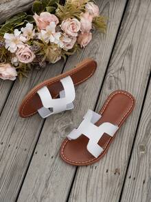 Girls' Flat Slippers, Soft & Comfortable, Breathable Beach & Casual Wear Fashion Baby Girl Sandals - White - View 5