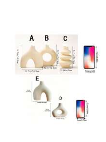 1件/3件套现代干花花瓶，圆形藤编花瓶，波西米亚风格家居装饰，适用于婚礼宴会餐桌、客厅、办公室、卧室，乔迁礼物，现代花瓶，适用于餐厅、客厅、婚礼接待处