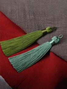 悬挂式丝绸流苏缝纫流苏饰边钥匙流苏，用于DIY装饰窗帘。