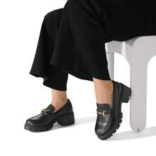 Women Loafers Shoes - Black - View 10