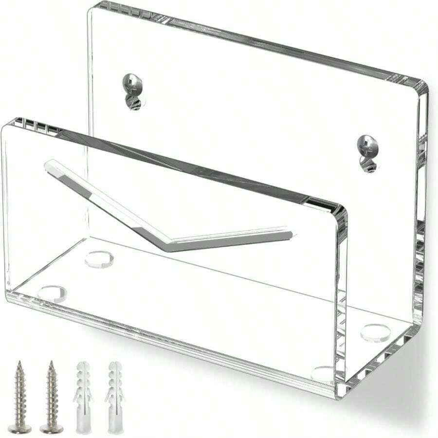 FUCDTEFC Desk Mail Organizer, 5 Section Clear Acrylic File Holder Letter Organizer, Vertical Lightweight Modern Envelope Holder Desk Accessories &Amp; Workspace Organizers For Office, Home, School - ColorC - 查看 1