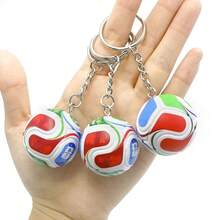 1pc 2026 Memorial Edition Football Keychain, 3D Keyring, Unisex Football Fan Collectible Gift - Multicolor - View 3