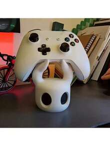 1 pièce Support de manette de jeu Chevalier noir et blanc, accessoire de jeu thématique - Support d'affichage élégant, s'adapte parfaitement aux accessoires de jeu, support de bureau, support de téléphone, étagère de rangement, excellent cadeau pour la Saint-Valentin - Multicolore - Voir 4