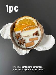 2支/1支新款椰子碗香氛蜡烛，创意造型蜡烛，石膏干花香氛蜡烛，家居卧室氛围营造，派对蜡烛装饰，家居蜡烛，DIY蜡烛，圣诞礼物，婚礼装饰，情人节礼物，装饰蜡烛，闺蜜礼物，女士礼物，家居装饰蜡烛，冬季礼物，香薰蜡烛，蜡烛（2支装橙香肉桂味），橙香茴香，柠檬新品，橙香桂花香