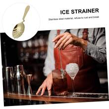 NUOBESTY Colador de Cóctel de Acero Inoxidable Filtro Barra Profesional para Barman y Uso Bar Ligero Compacto y Resistente la Oxidación Diseño Ergonómico Color Dorado - 1 - Ver 10