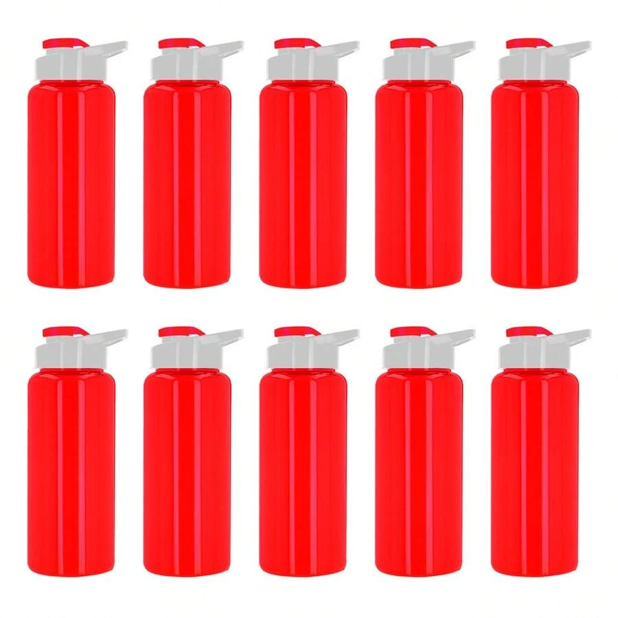PromoClick Sports Bottle - Solid Red - View 1