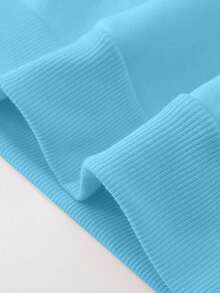 Casual Black Pullover Hoodie Sweatshirt For Men, With Japanese Sports Car Print, Thick & Loose Fit, Suitable For Autumn/Winter, Comfortable & Non-Pilling, Suitable For Everyday Wear Or Outings - Baby Blue - View 6