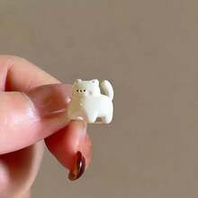 Kitten Ear Cuff Personality Ear Clip - 貓咪耳骨夾(白色) - 查看 10