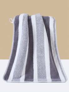 Ultra-Soft Microfiber Bath Towel & Hand Towel Set, Colorful Striped Coral Fleece, Absorbent Quick-Dry Breathable, Suitable For Bathroom, Shower, Sauna, Travel, Gym, Swimming - Multicolor - View 18