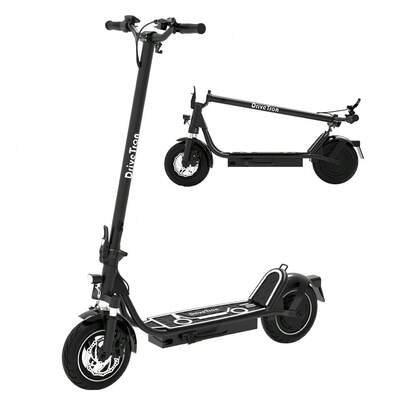 Patinete eléctrico plegable para adultos de 400 W, autonomía de 30 a 50 km, velocidad máxima de 30 km/h, batería de 13 Ah, neumáticos sin cámara de 10 pulgadas, capacidad de carga de 265 lb, adecuado para desplazamientos diarios.