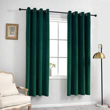 Blackout Curtains Living Room - 96 Inches Long Blocking Curtain Panels, Thermal Insulated Drapes Bedroom/Sliding Door, 2 Panels(W52 X L96 Inch, Ivory) - 深綠色 - 查看 2