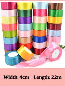 10pcs 22-Inch Navy Blue, Red 4D Effect Aluminum Foil Balloons (Includes Ribbons) 4D Round Foil Balloons, Floatable, Filled With Helium, Suitable For Birthday Party, Bachelor Party, Engagement, Wedding, Party, Halloween, Christmas Gifts, New Year, Anniversary, Photography Props, Gender Reveal, Room Decor, Party Decor. 1pc 4cm Wide X 22m Colorful Ribbon - Multicolor - View 4