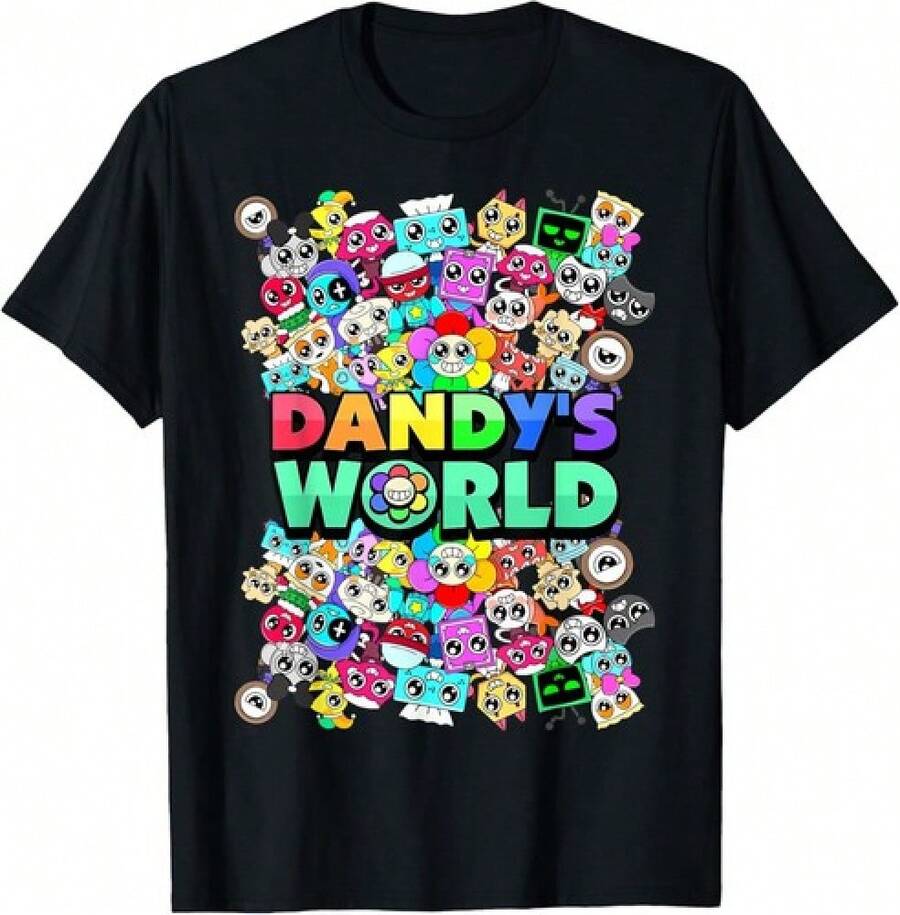 Disfraz de Dandy's World para niños y adultos, sudadera o camiseta linda y divertida - Negro - Ver 1