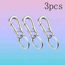 Fashionable Personalized Creative Men's Stainless Steel Gourd Buckle Keychain Keyring Car Keychain Door Lock Waist Hanging Metal Keychain With Belt Clip Anti-Lost Hook Portable Stylish Car Interior Hanging Decoration Practical Everyday Carry Minimalist Rugged Modern Elegant Gift For Him Birthday Anniversary Holiday Christmas Stocking Stuffer Travel Commuter Key Organizer Accessory Auto Essentials Home Office Pocket Charm - Silver - View 11