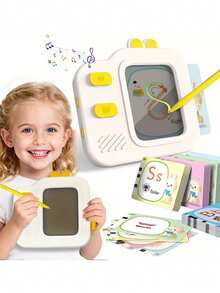 Kids Card Machine Multi-Functional English Learning Device (Batteries Not Included), Includes Alphabet, Number, Math And Word Cards, Birthday Gift For Boys And Girls, Christmas Gift - Multicolor - View 2