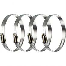 Abrazaderas Para Manguera de Acero Inoxidable 304 Ajustables,Paquete de 4 Clips de Manguera de Acero Inoxidable (91-114MM) - 289-311 mm - Ver 5