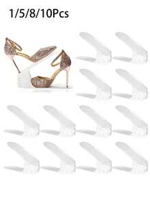 可调节鞋架，节省空间的双层鞋盒收纳架，坚固耐用，可放置高跟鞋和运动鞋，打造整洁时尚的鞋柜，可堆叠鞋盒架，节省空间的鞋架，鞋柜 - 彩色 - 查看 3