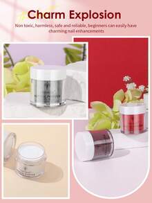 CHOSEOS 6色亚克力美甲粉套装，亚克力粉套装，DIY美甲设计，亚克力美甲3D雕塑法式美甲延长，女士礼物，无需UV灯 - 彩色 - 查看 4