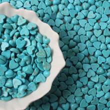 20pcs 8-10mm Heart, Teardrop & Round Shaped Natural Stone Cabochons, Semi-Bezel Setting, DIY Jewelry Supplies - Blue and White - View 3