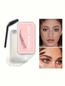 Xà phòng định hình lông mày trong suốt - Sáp định hình lông mày tự nhiên lâu trôi, gel định hình lông mày tươi mát không màu, kem định hình lông mày, gel định hình lông mày và bộ xà phòng định hình lông mày tiện dụng kèm cọ, cần thiết cho trang điểm Halloween, bao bì thời trang. - Nhiều màu - Xem 3